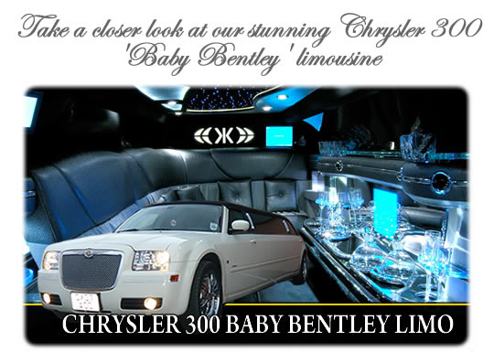 White Chrysler 300 Limo. Chrysler 300 Baby Bentley (8